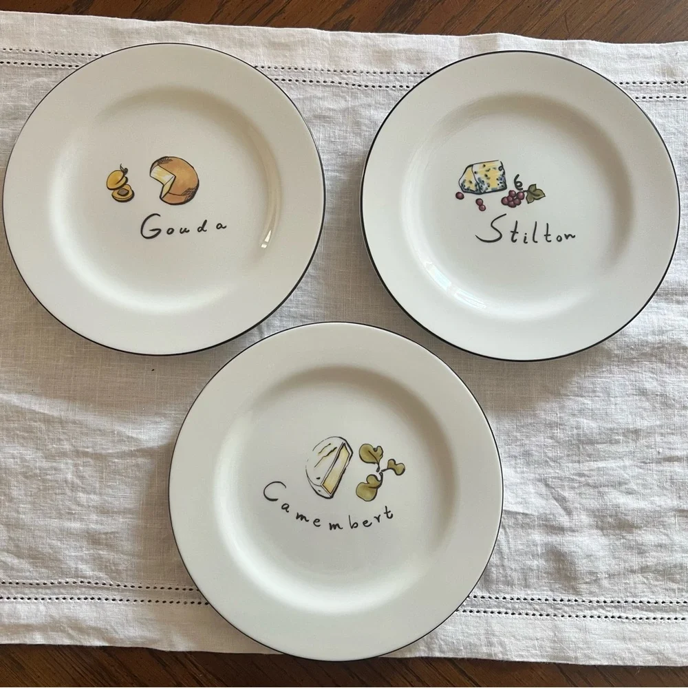 Pottery Barn Cheese Plates Set of 3
